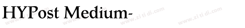 HYPost Medium字体转换